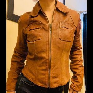 G Brand women Genuine Leather Moto jacket size XS